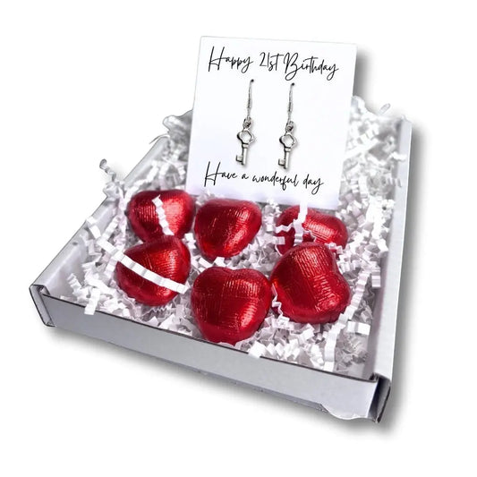 Happy 21st Birthday Earrings Mini Gift Hamper Aye Do Gifts