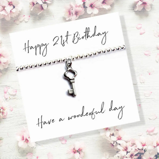 Happy 21st Birthday Bracelet & Gift Card Aye Do Gifts