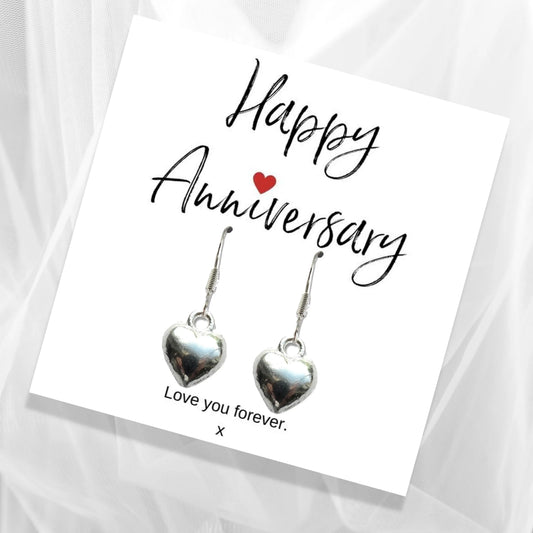 Heart Earrings & Anniversary & Gift Card Aye Do Gifts