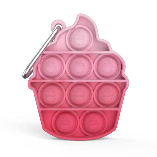 Beautiful Push Pop Fidget Sensory Toy- Ice Cream Keychain PAWSOME PETS