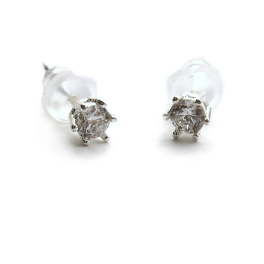 Sterling Silver Diamante Stud Earrings Aye Do Gifts