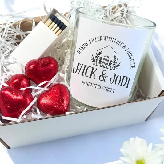 Personalised Little New Home Candle Gift Set | Couples, Friends Aye Do Gifts