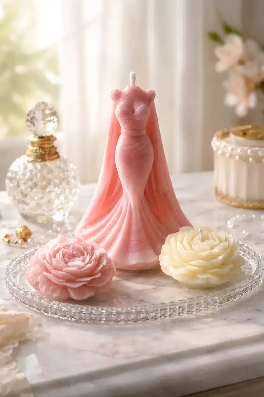 Decorative Bohemian Rose Candles Phoenix Crafted