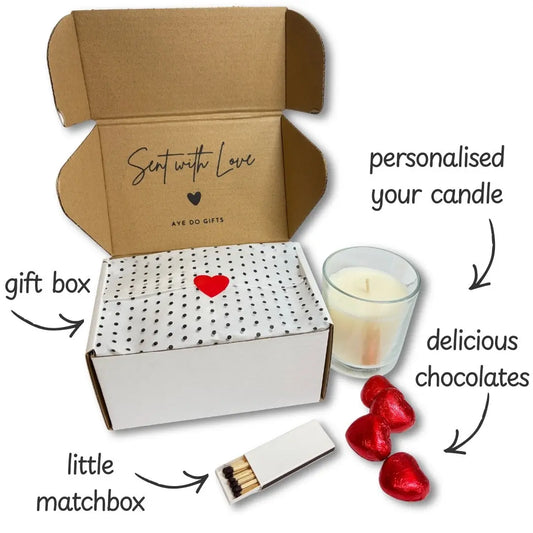 Personalised Initials Circle Candle Gift Set | Keepsake for Couples Aye Do Gifts