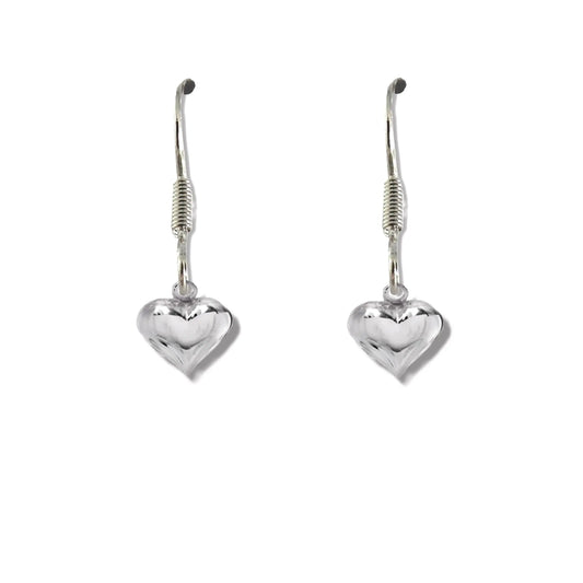 Girls Mini Puff Heart Drop Earrings - Gifts for Kids Aye Do Gifts