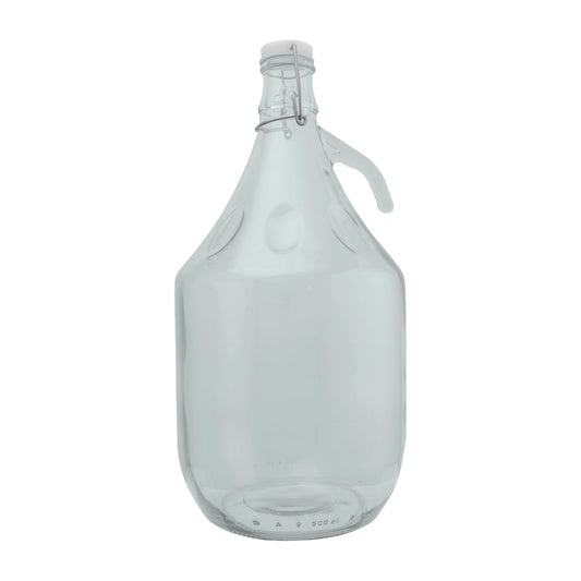 5L Clear Glass Demijohn Bottle with Swing-top Cap, Box of 6 Costwise