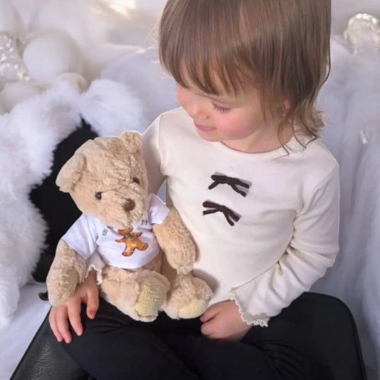 Personalised Luxury Teddy Bear with Bear T-Shirt Aye Do Gifts