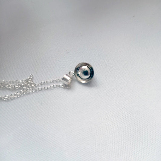 Black Freshwater Pearl Encased In Sterling Silver, .925 Sterling Silver Necklace, Bloom Collection | by nlanlaVictory NlanlaVictory