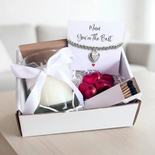 Personalised Mum You're The Best Bracelet & Candle Gift Hamper Aye Do Gifts