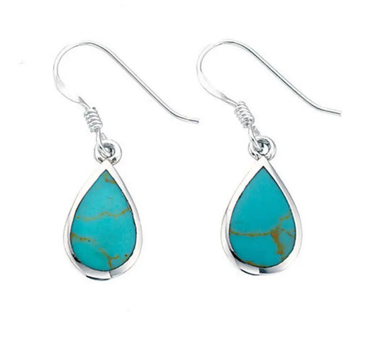 Beginnings Synthetic Turquoise Teardrop Earrings Beginnings