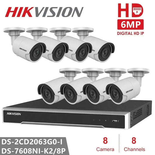Hikvision Security Camera Kits 6MP IP Camera DS-2CD2063G0-I System Ever drop
